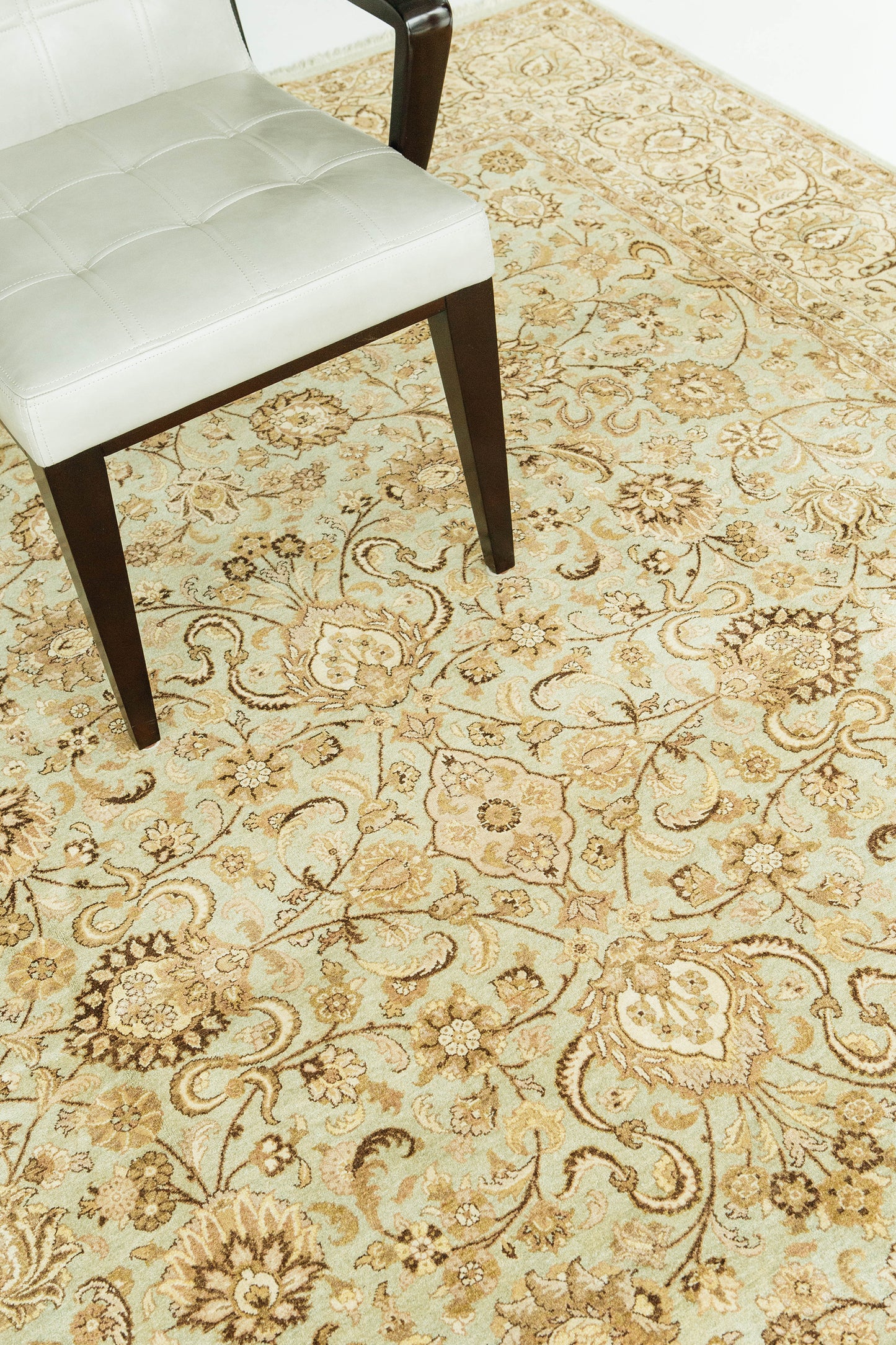 Fine Natural Dye Tabriz Allover Design Rug