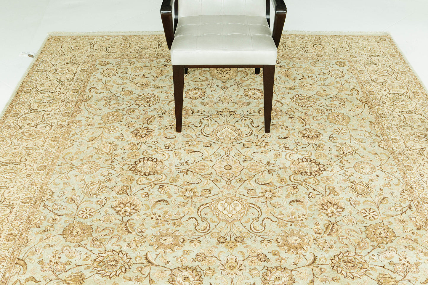 Fine Natural Dye Tabriz Allover Design Rug