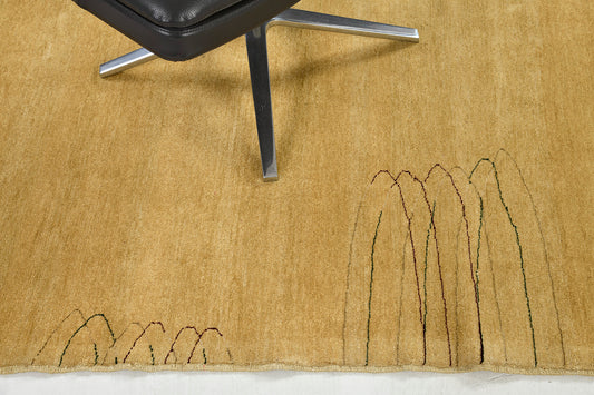 Contemporary Hand Spun Naturale Dye Rug