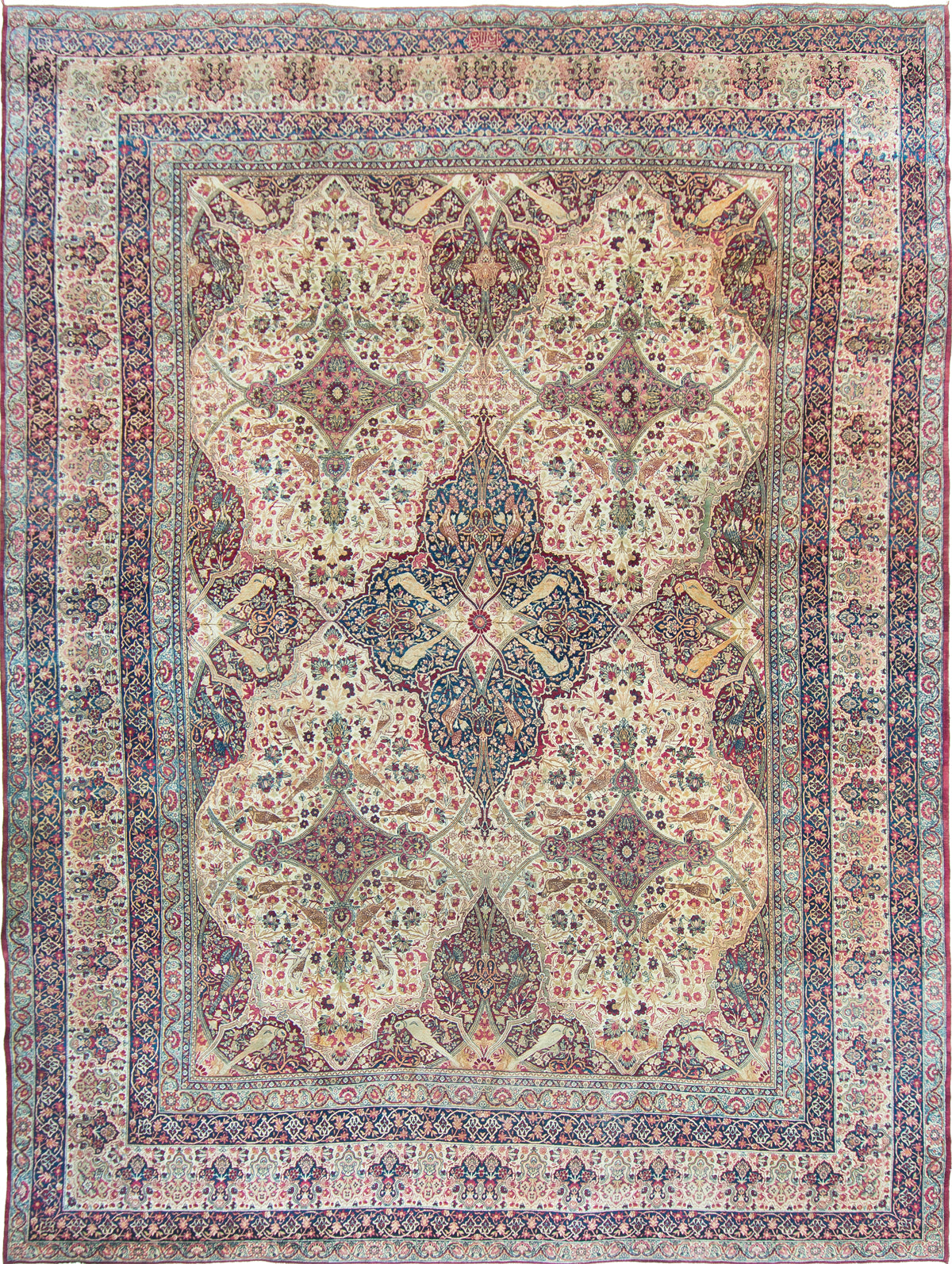 Antique Persian Lavar Kerman Late 1800's 58619