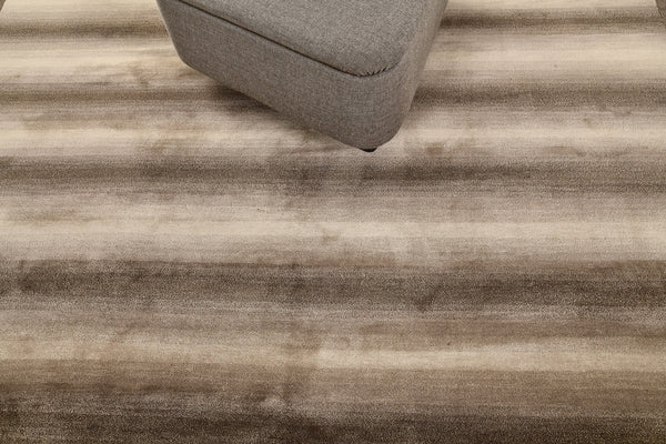 Nepalese Modern Design Rug Wool and Silk - pure silk - close-up of weave texture and pile [#2]