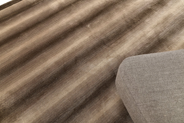 Nepalese Modern Design Rug Wool and Silk - pure silk - overhead flat lay view [#2]