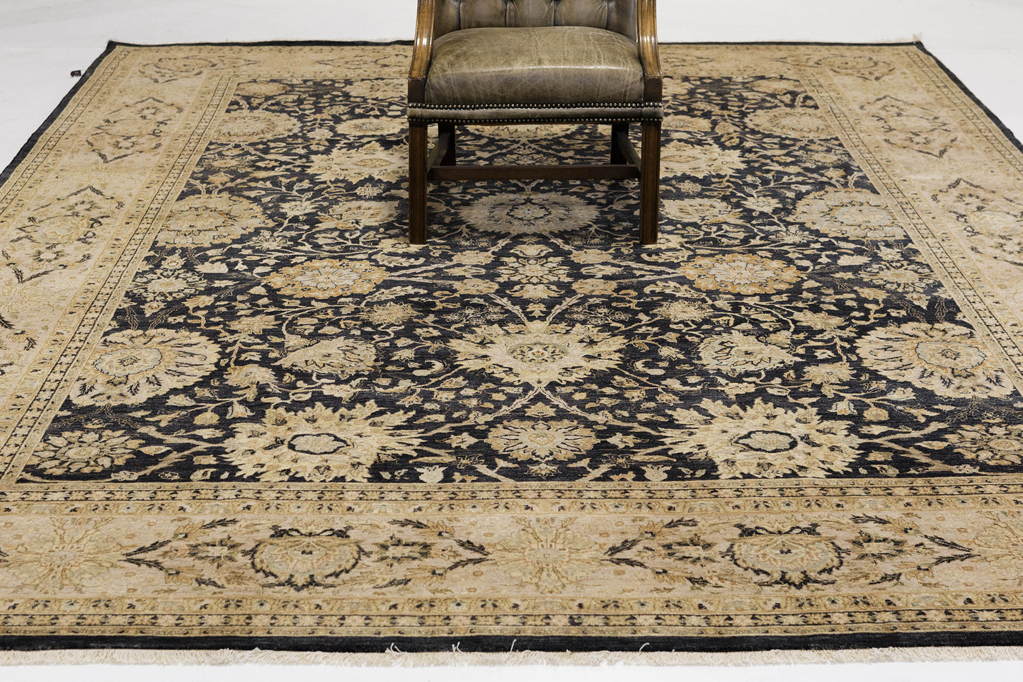 Natural Dye Tabriz Hajijalili Allover Design Rug