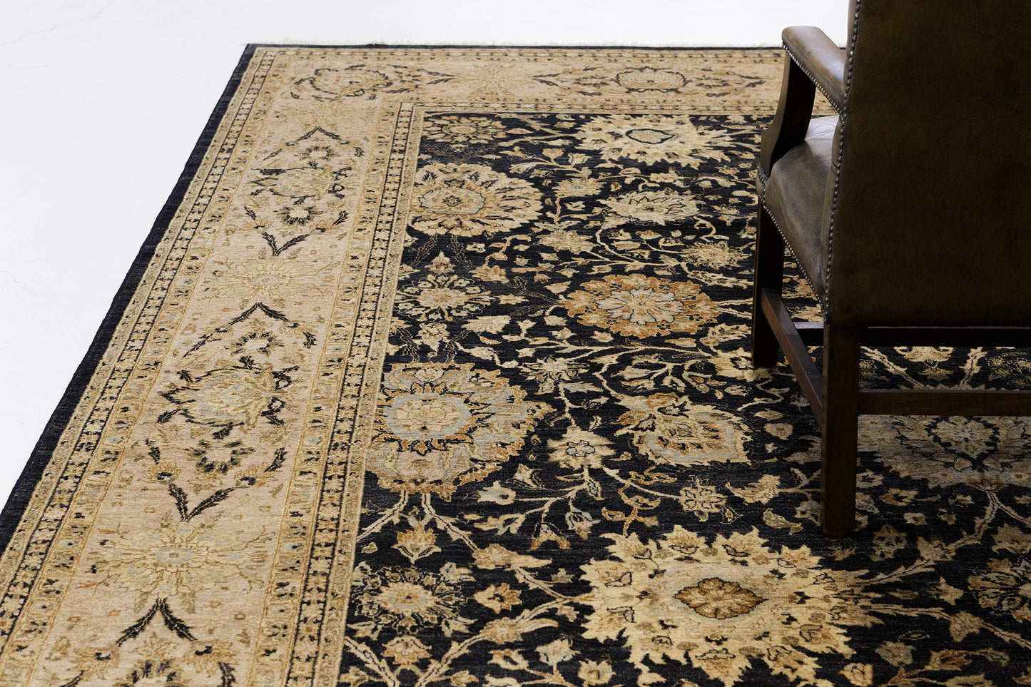Natural Dye Tabriz Hajijalili Allover Design Rug
