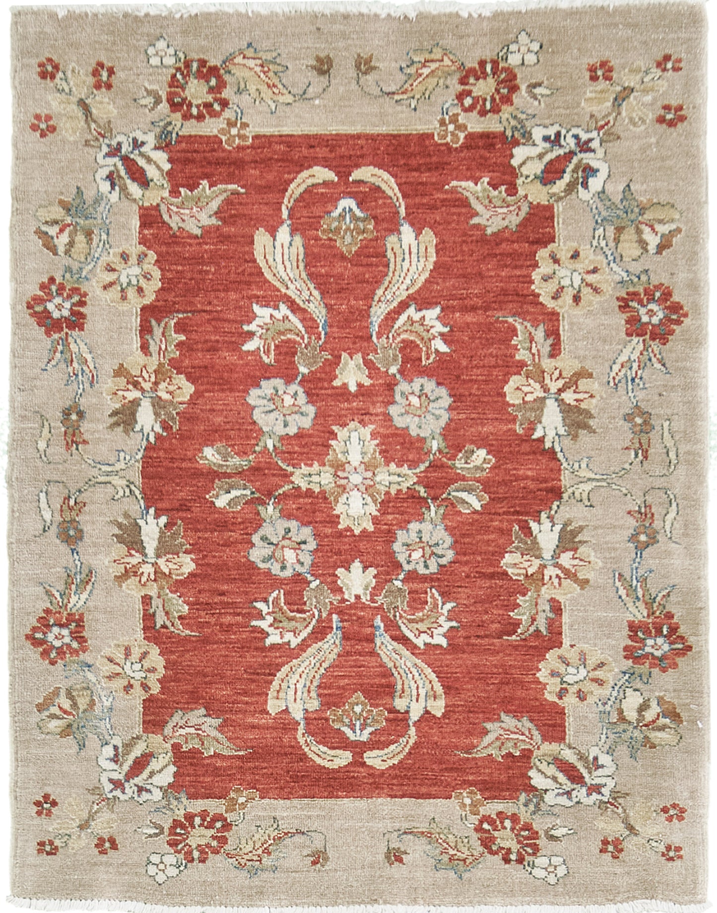 Natural Dye Floral Design Rug