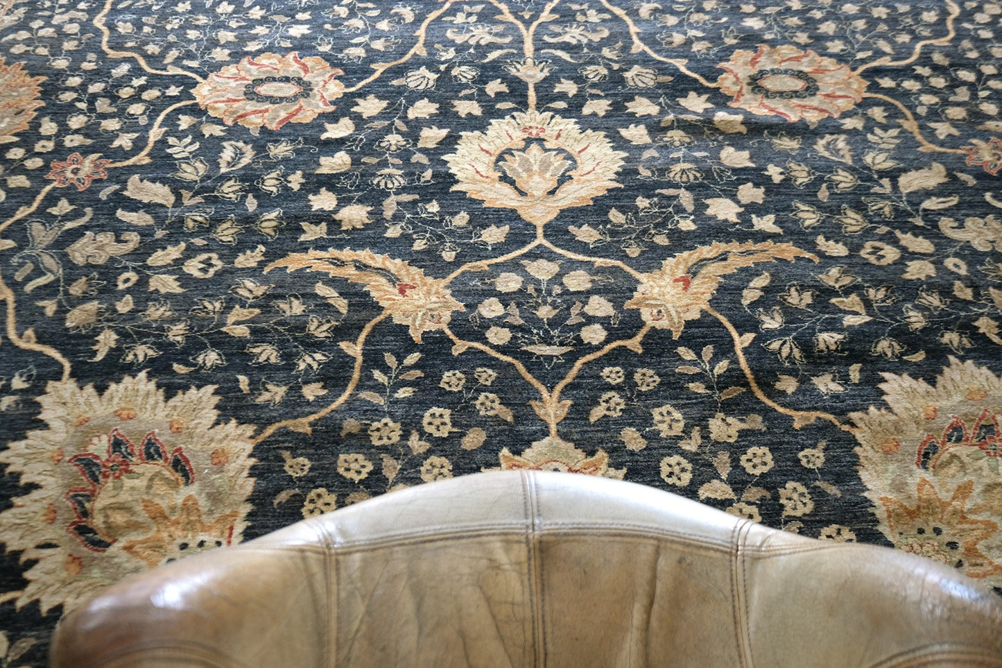 Natural Dye Antique Oushak Revival Rug