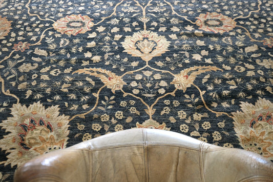 Natural Dye Antique Oushak Revival Rug