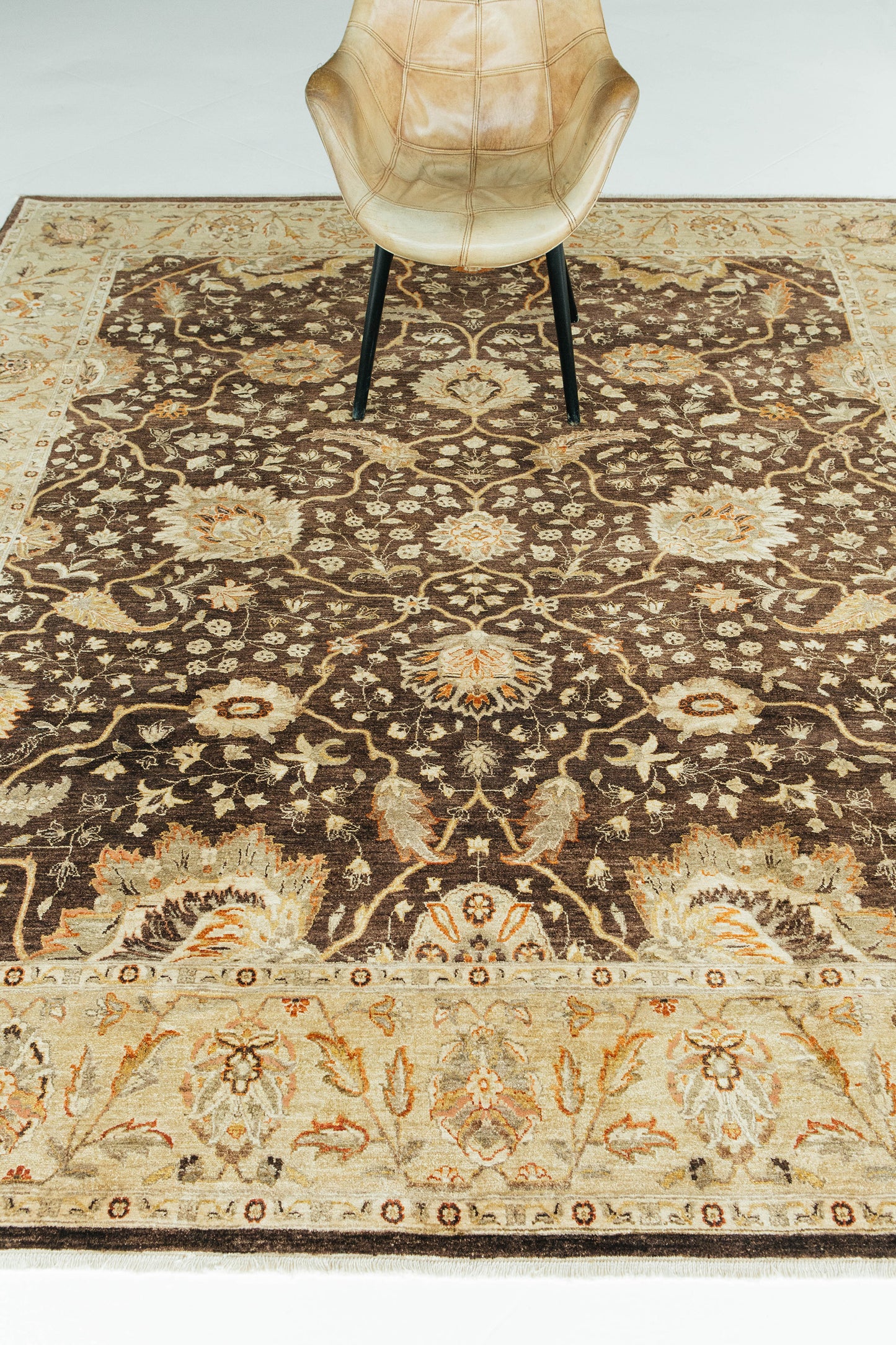 Natural Dye Antique Oushak Revival Rug