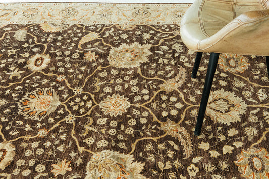 Natural Dye Antique Oushak Revival Rug