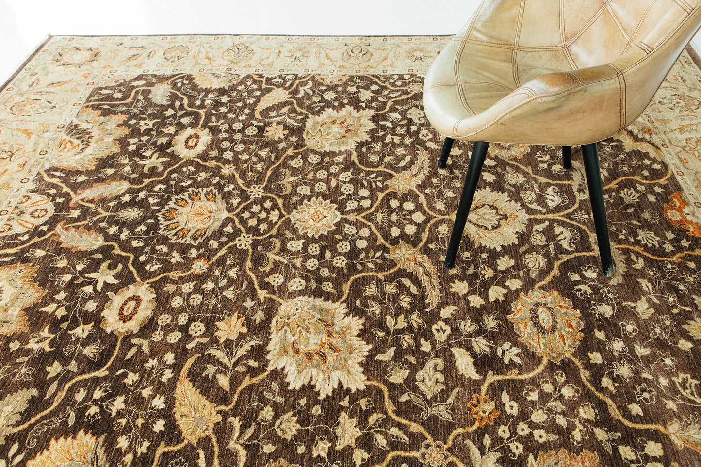 Natural Dye Antique Oushak Revival Rug