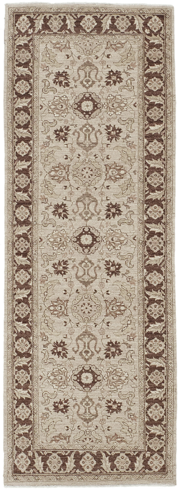 Natural Dye Tabriz Allover Design Runner D5071