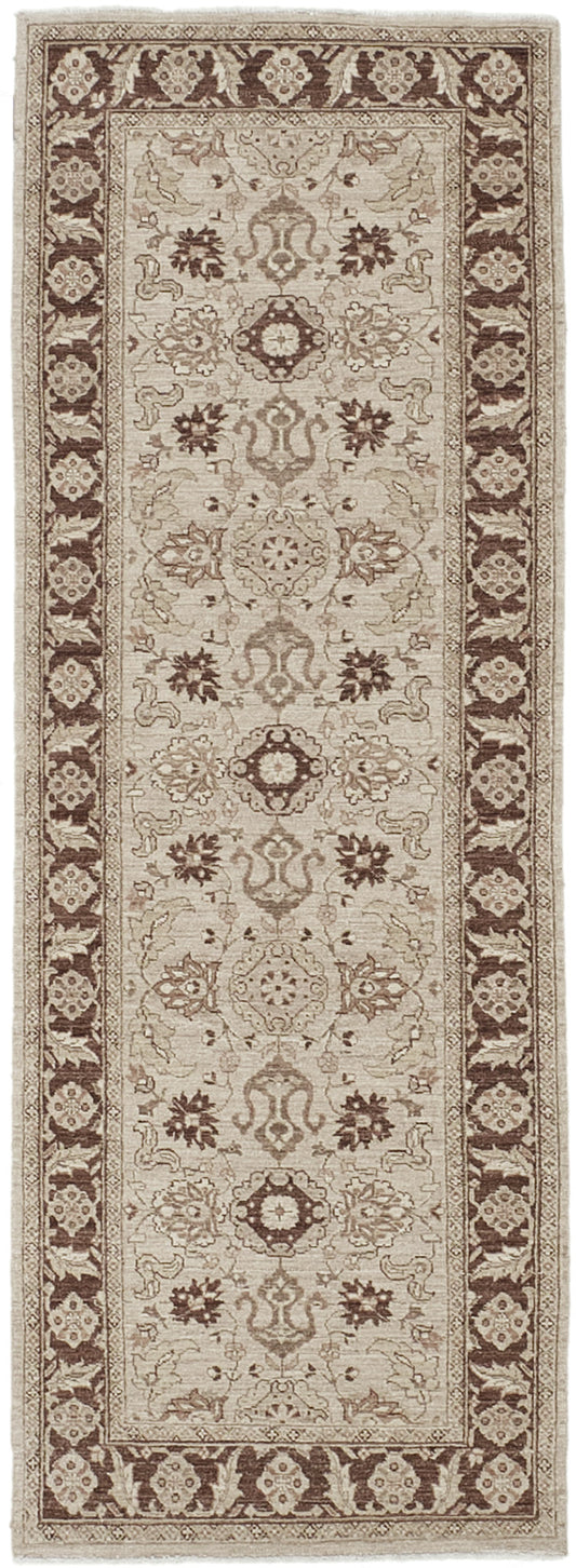 Natural Dye Tabriz Allover Design Runner D5071