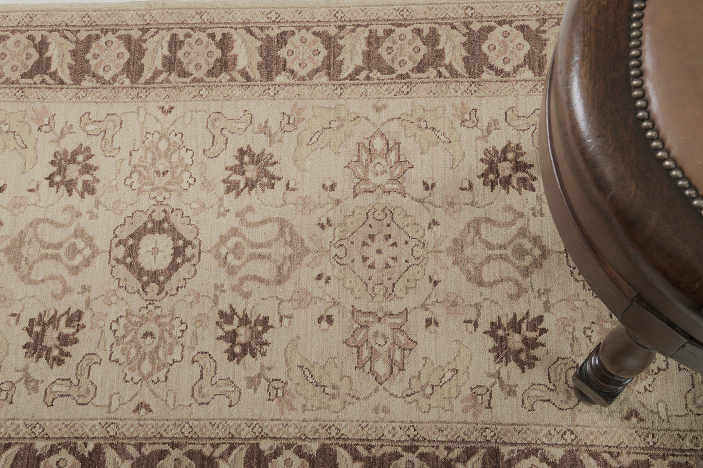 Natural Dye Tabriz Allover Design Runner D5071