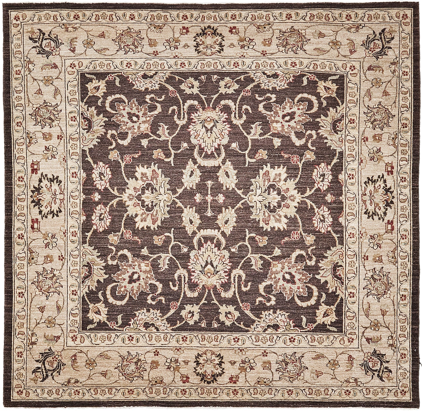 Natural Dye Sultanabad Revival Square Rug