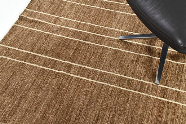 Natural Dye Modern Design Rug Mondrian Collection - detailed border and fringe [#2]