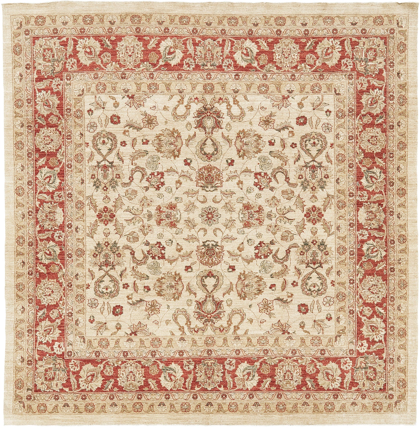 Natural Dye Allover Mahal Design Rug Divine Collection Square Rug