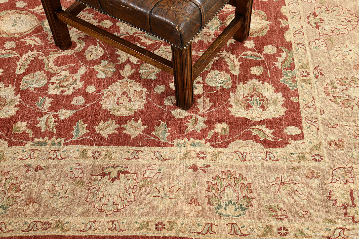 Natural Dye Sultanabad Revival Square Rug