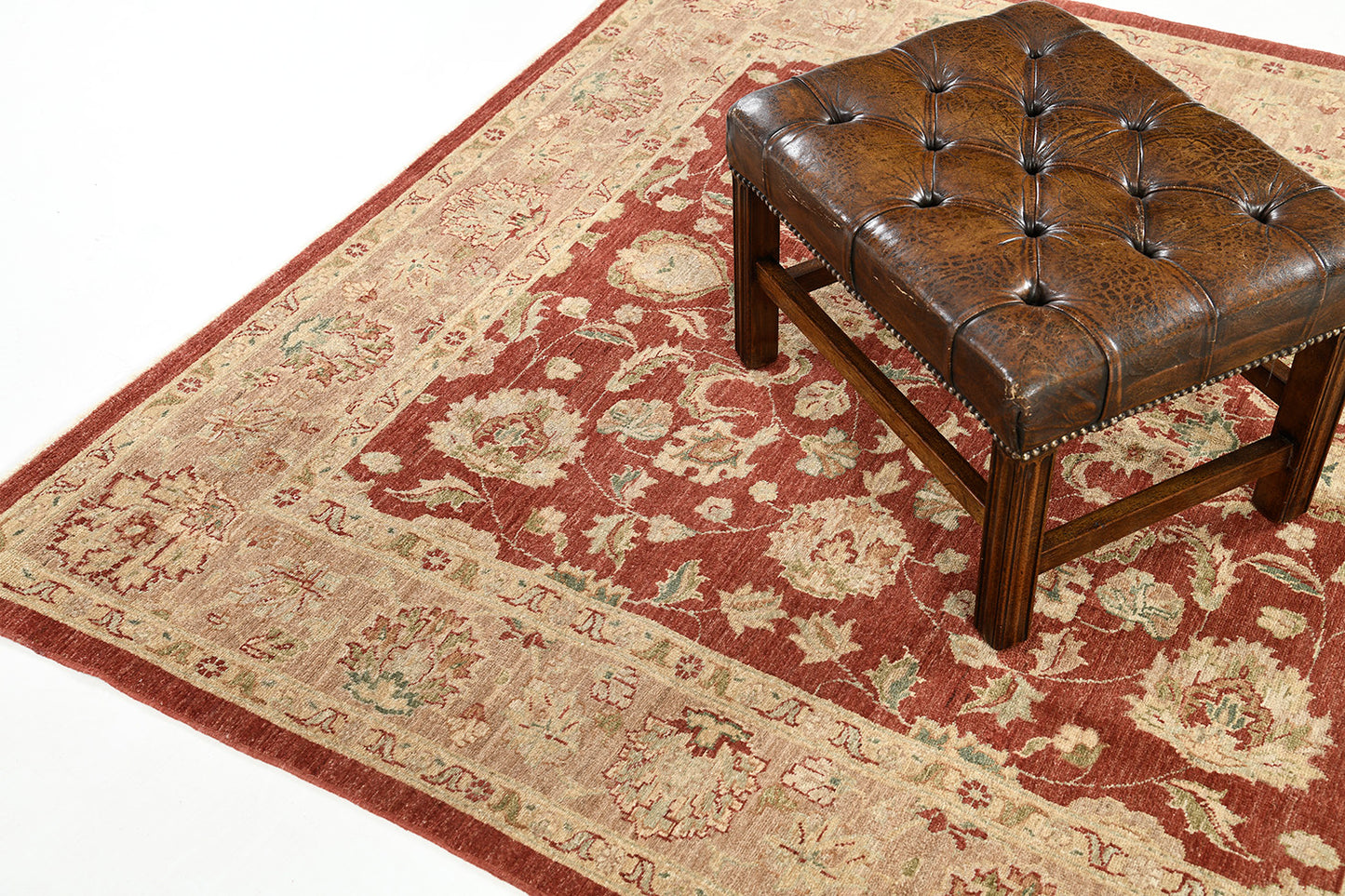 Natural Dye Sultanabad Revival Square Rug