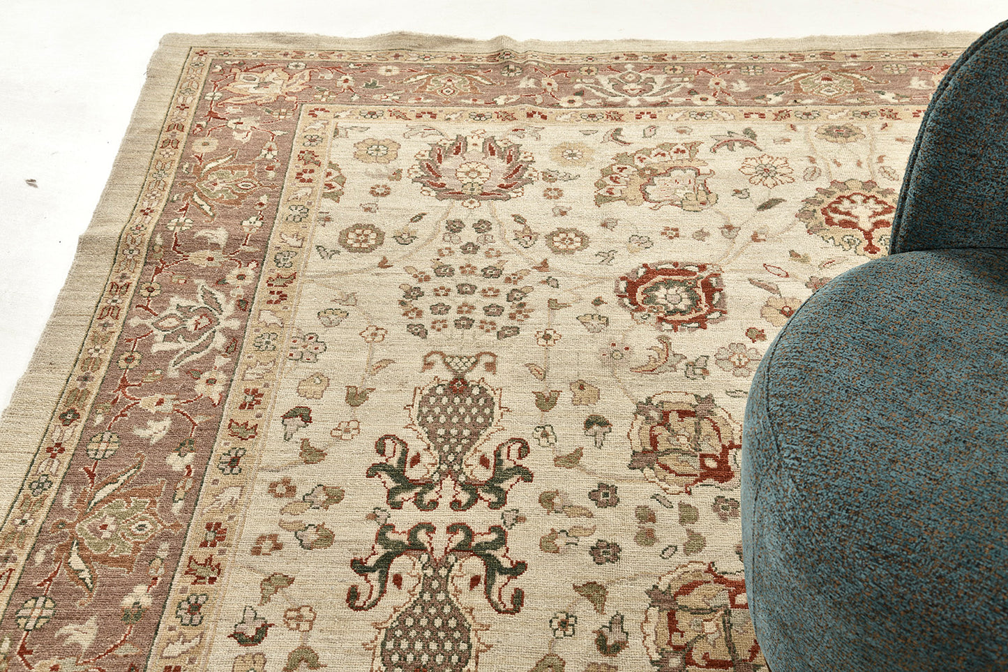Natural Dye Sultanabad  Design Rug Divine Square Rug