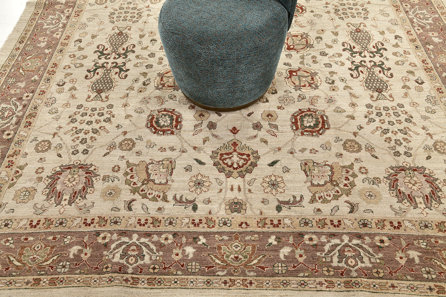 Natural Dye Sultanabad  Design Rug Divine Square Rug
