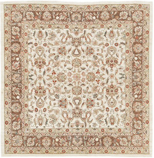 Natural Dye Sultanabad Revival Square Rug