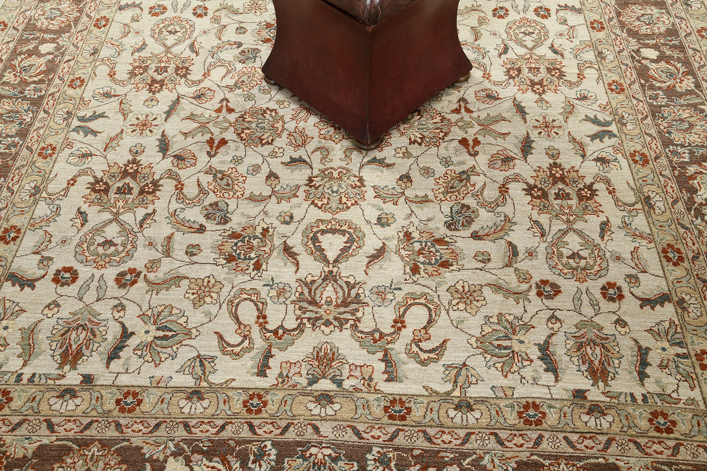 Natural Dye Sultanabad Revival Square Rug