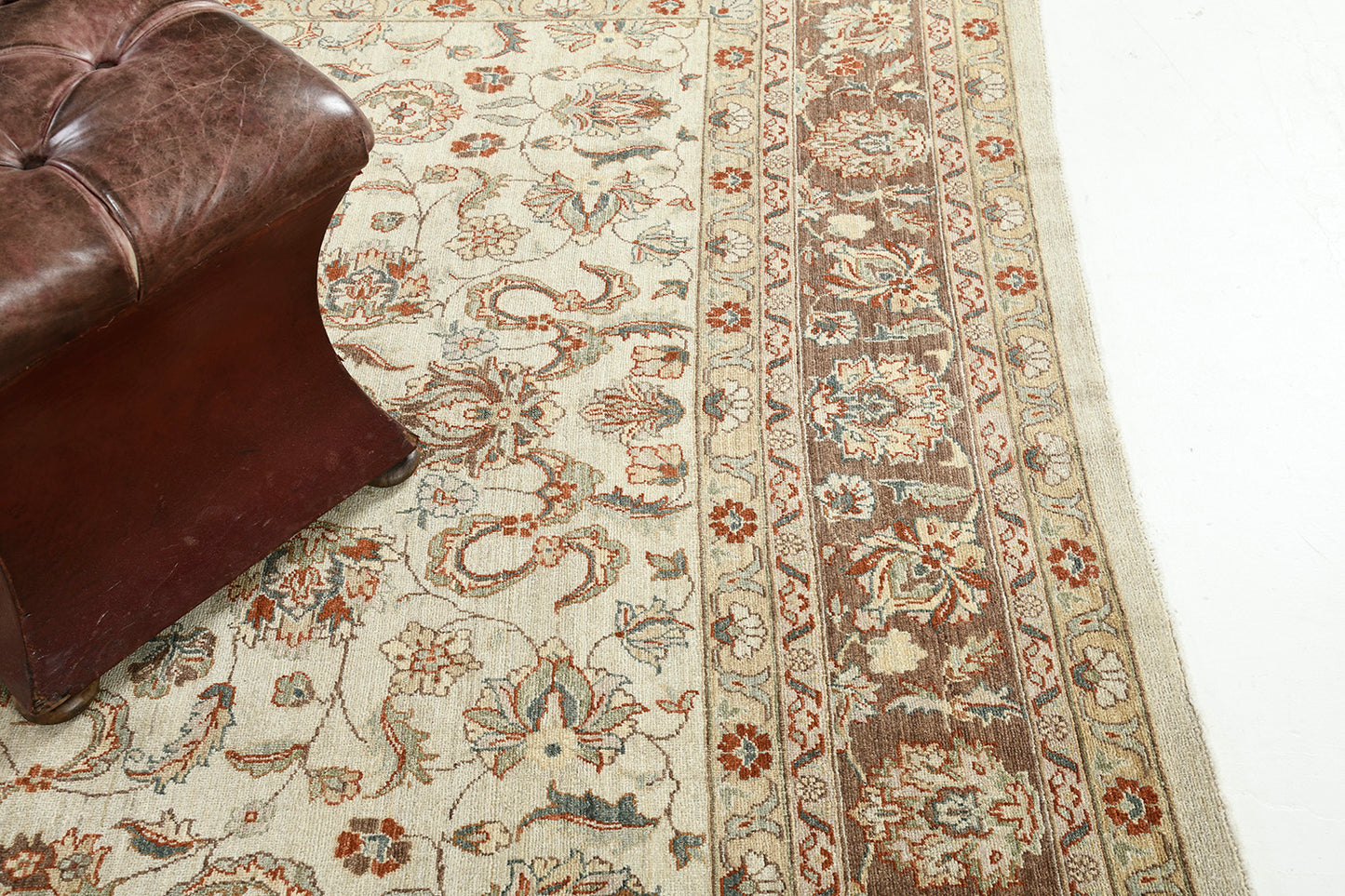 Natural Dye Sultanabad Revival Square Rug