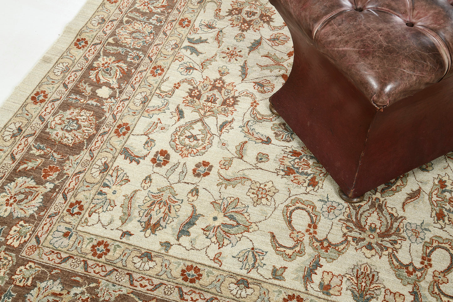 Natural Dye Sultanabad Revival Square Rug