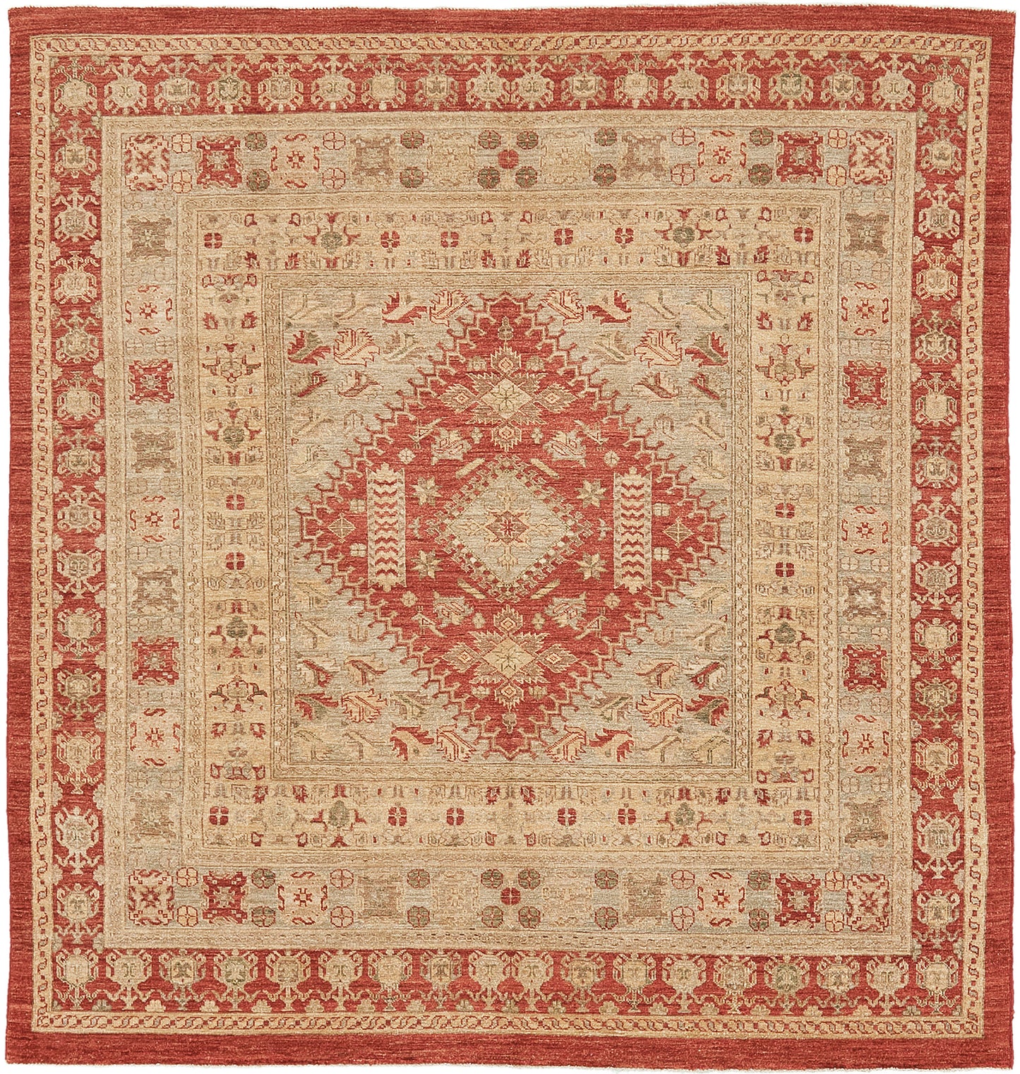 Natural Dye Gashgai Revival Square Rug